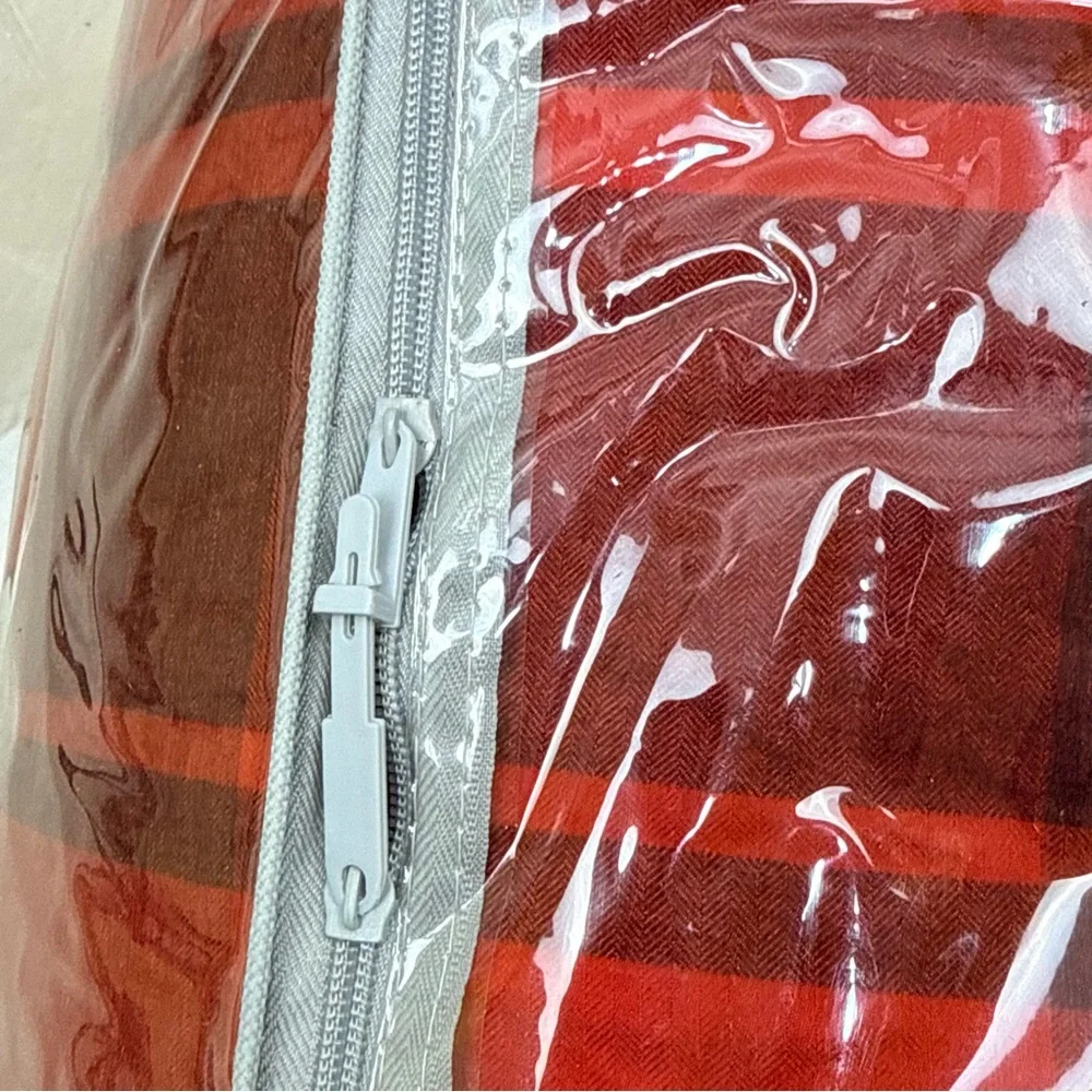 Silver Pines Queen 5pc Comforter Set Red Buffalo Plaid Sherpa Reversible NEW